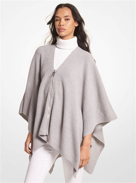 michael kors poncho with zipper|ribbed poncho.